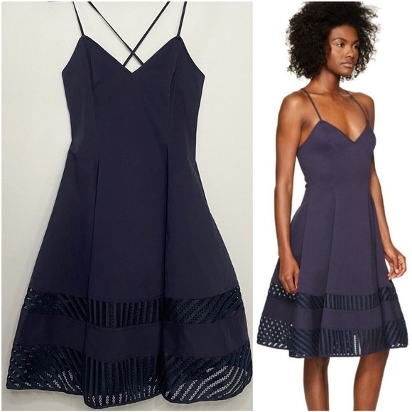 ZAC Zac Posen Dresses & Skirts - Zac Posen Navy A-Line Criss Cross Fia Dress NEW